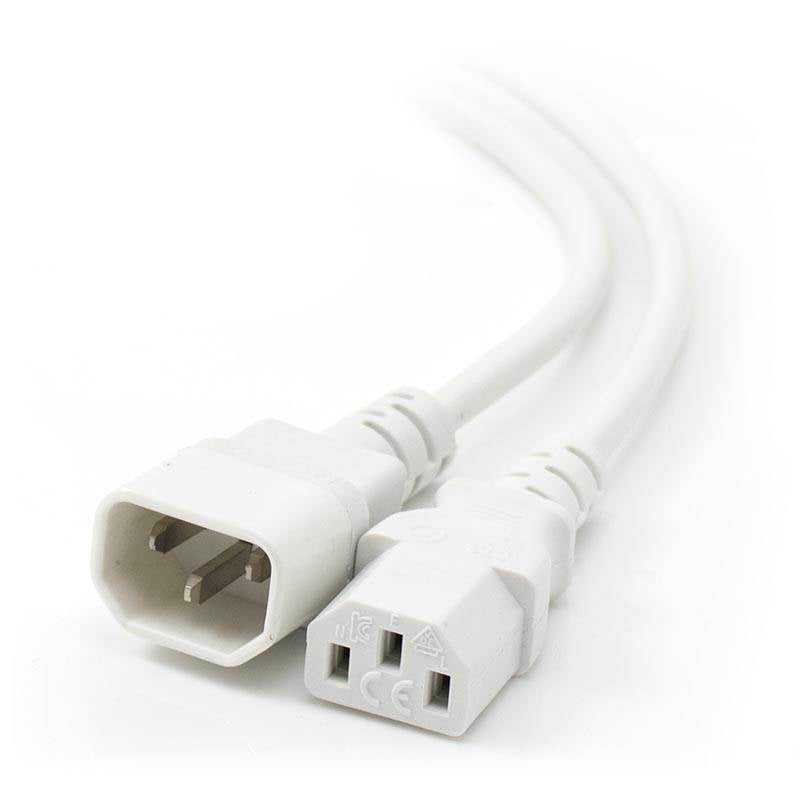 Alogic 1m IEC C13 to IEC C14 Computer Power Extension Cord (M/F)White(MF-C13C14-01-WH) - 1