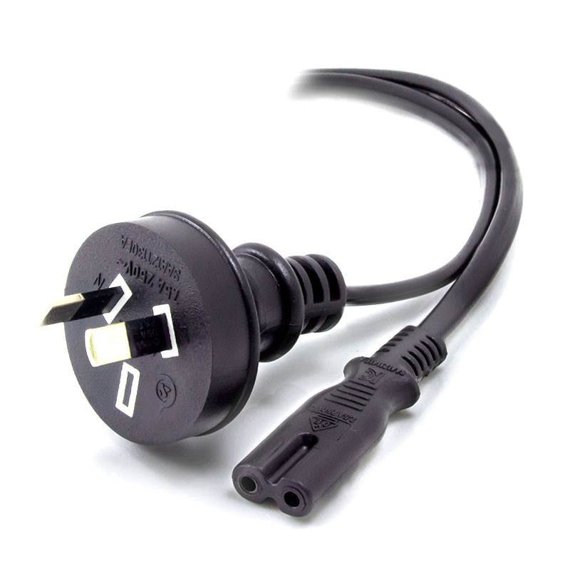 Alogic 5m Aus 2 Pin Mains Plug to IEC C7 (M/F)(MF-AUS2PC7-05) - 1