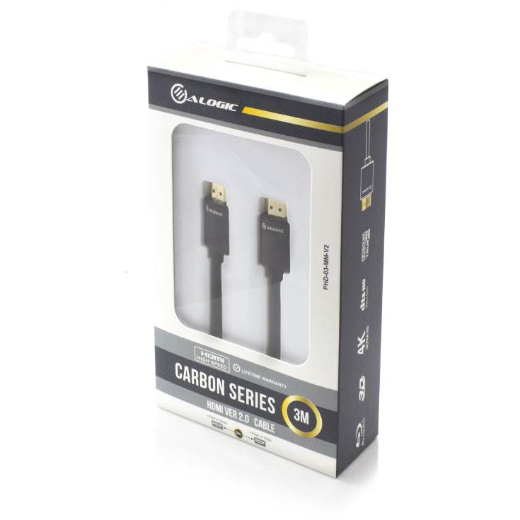 Alogic 3m CARBON SERIES High Speed HDMI with Ethernet Cable (M/M) VER 2.0(PHD-03-MM-V2) - 2
