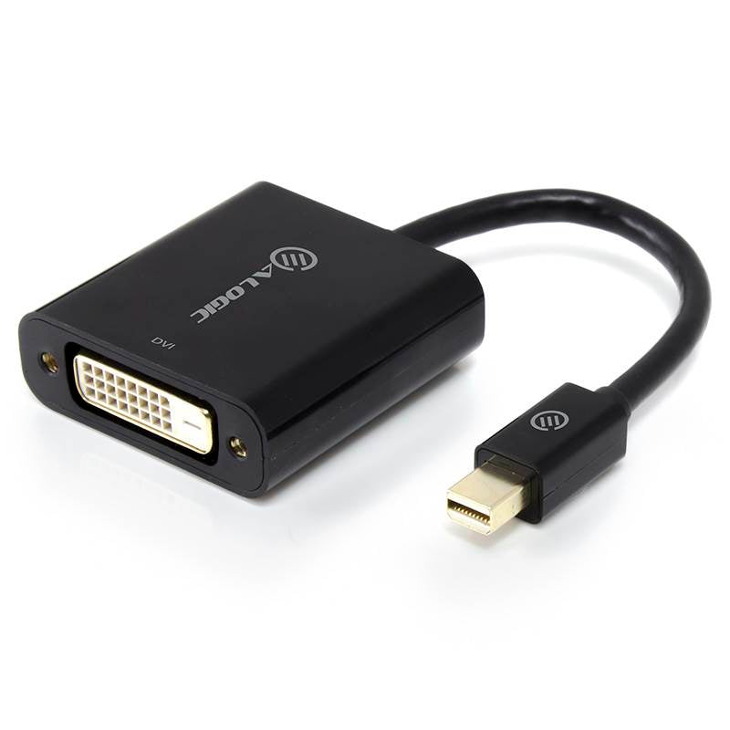 Alogic Elements 20cm Mini DisplayPort to DVI Adapter (M/F) Black(MDP-DVBK-ACO) - 1