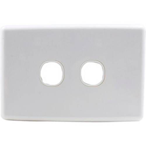Alogic 2 Gang Wall Plate Clipsal Compatible (White)(WP-2G) - 1