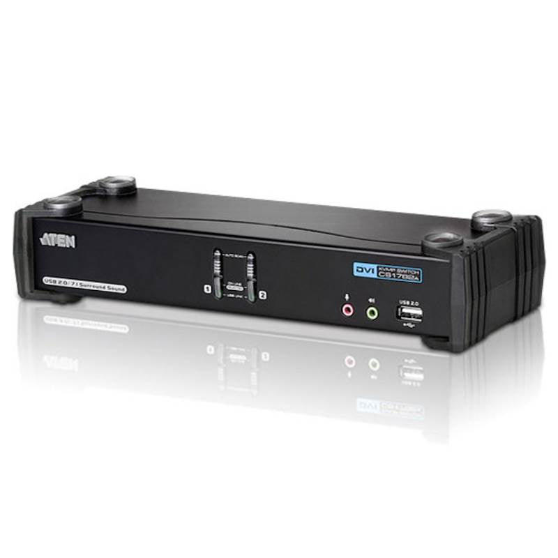 ATEN CS1782A 2 Port USB DVI Dual Link/CH7.1 Audio KVMP Switch(CS1782A-AT-U) - 2
