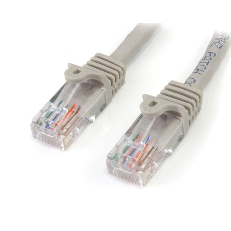 StarTech 5m Snagless UTP Cat5e Patch Cable - Grey(45PAT5MGR) - 1