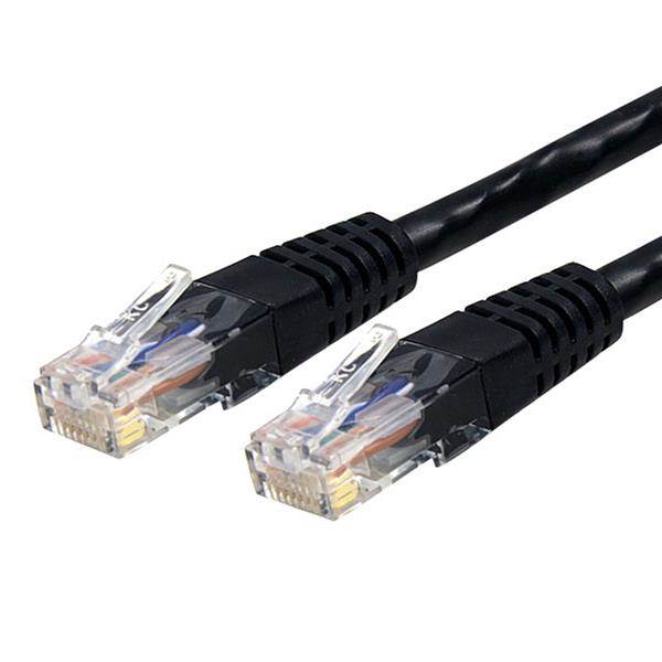 StarTech CAT6 Ethernet Cable 4.5m Black 650MHz Molded Patch Cord PoE++(C6PATCH15BK) - 1