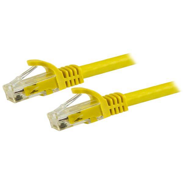 StarTech CAT6 Ethernet Cable 10m Yellow 650MHz 100W Snagless Patch Cord(N6PATC10MYL) - 1