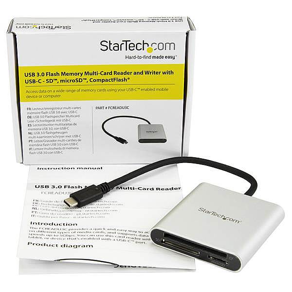StarTech USB 3.0 Type-C Flash Memory Multi-Card Reader(FCREADU3C) - 5
