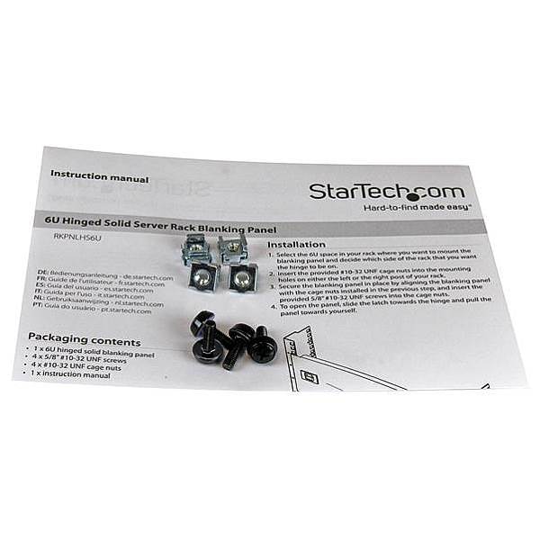 StarTech 6U Solid Blank Panel with Hinge(RKPNLHS6U) - 3