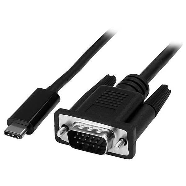 StarTech 6ft USB C to VGA Cable 1080p - USB Type C to VGA Video Adapter(CDP2VGAMM2MB) - 1