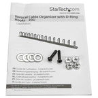 StarTech 0.9m Vertical D-Ring Hook Cable Organizer(CMVER20UD) - 9