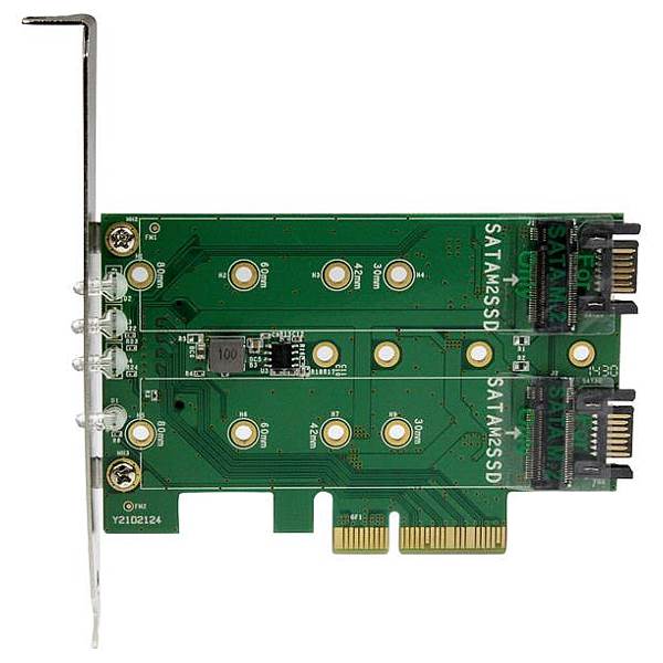 StarTech 3-Port M.2 SSD (NGFF) Adapter Card(PEXM2SAT32N1) - 1