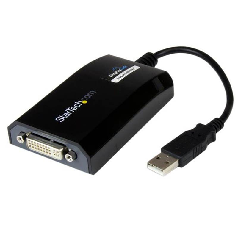 StarTech USB to DVI Adapter External USB Video Graphics Card 1920x1200(USB2DVIPRO2) - 1