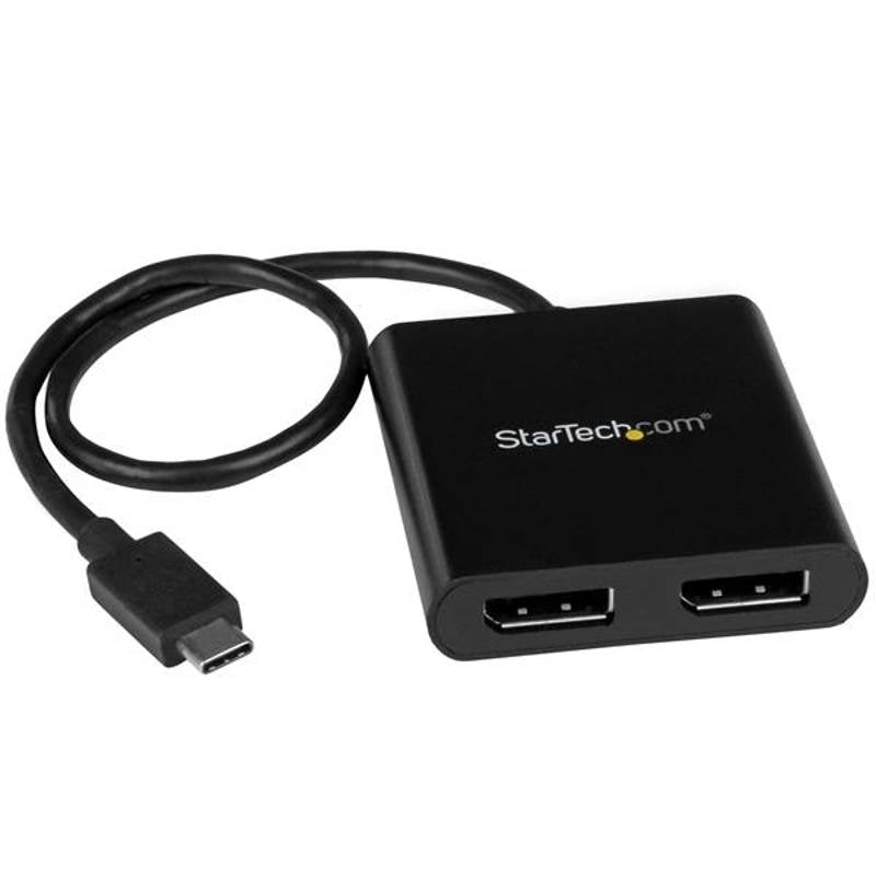 StarTech 2-Port Multi Monitor Adapter - USB-C DisplayPort Video MST Hub(MSTCDP122DP) - 1