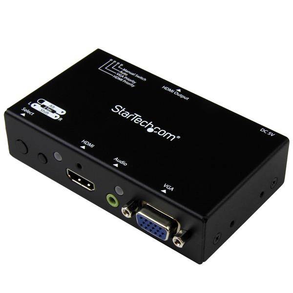 StarTech 2-to-1 HDMI + VGA to HDMI Converter Switch(VS221VGA2HD) - 1