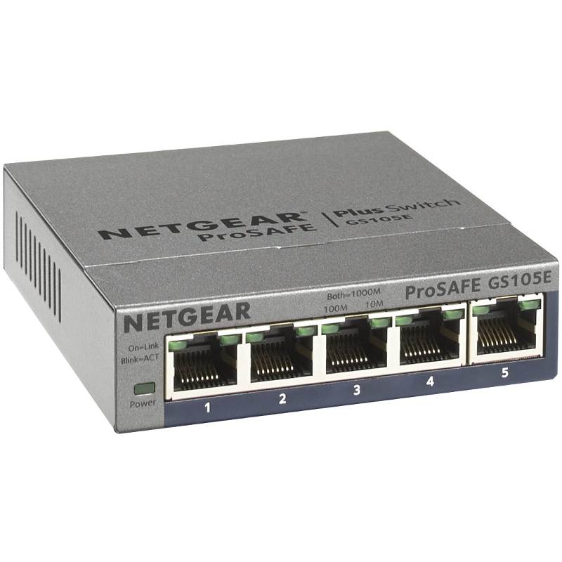 Netgear GS105E Prosafe Plus 5 Port Gigabit Switch(GS105E-200AUS) - 1