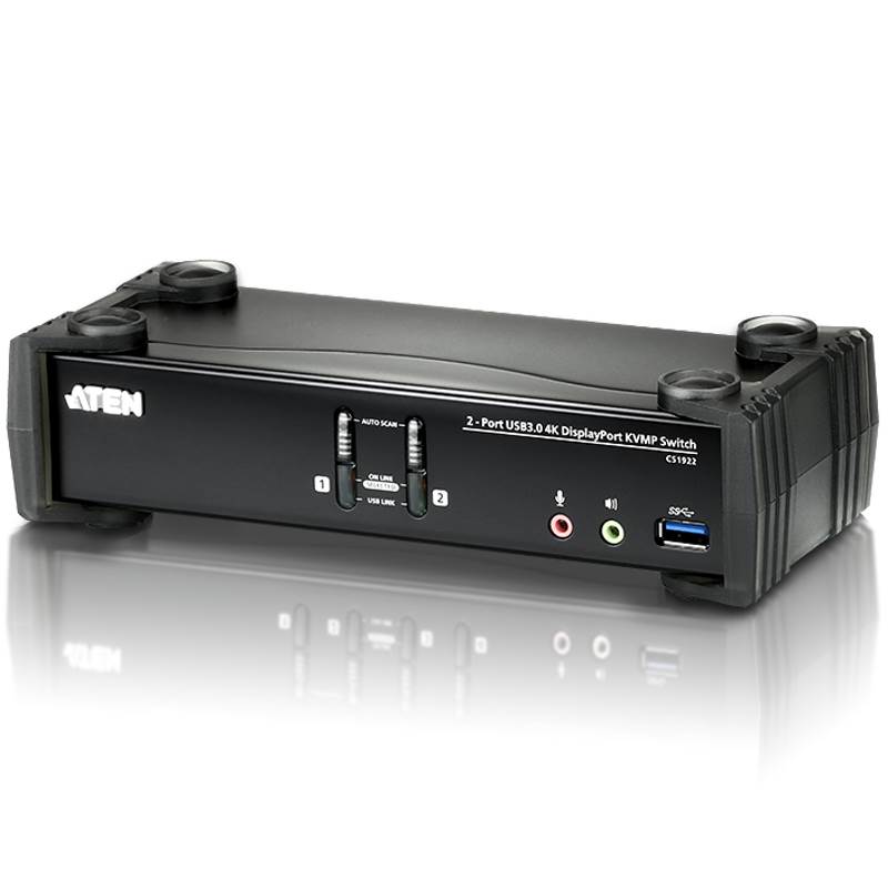 ATEN CS1922 2 Port USB 3.0 4K DisplayPort KVMP Switch(CS1922-AT-U) - 1