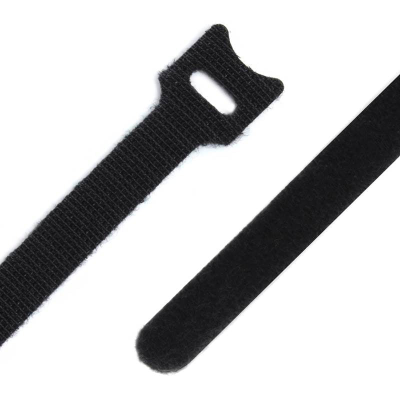 Ty-It Hook and Loop Cable Tie 240mm x 12mm - Black (Bag of 10)(VC1224BLK) - 1