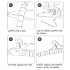 Ty-It 10m Zip Cable Wrap with Clip Tool Organiser - 20mm/Grey(ZCW2010GRY) - 2