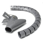 Ty-It 10m Zip Cable Wrap with Clip Tool Organiser - 20mm/Grey(ZCW2010GRY) - 1