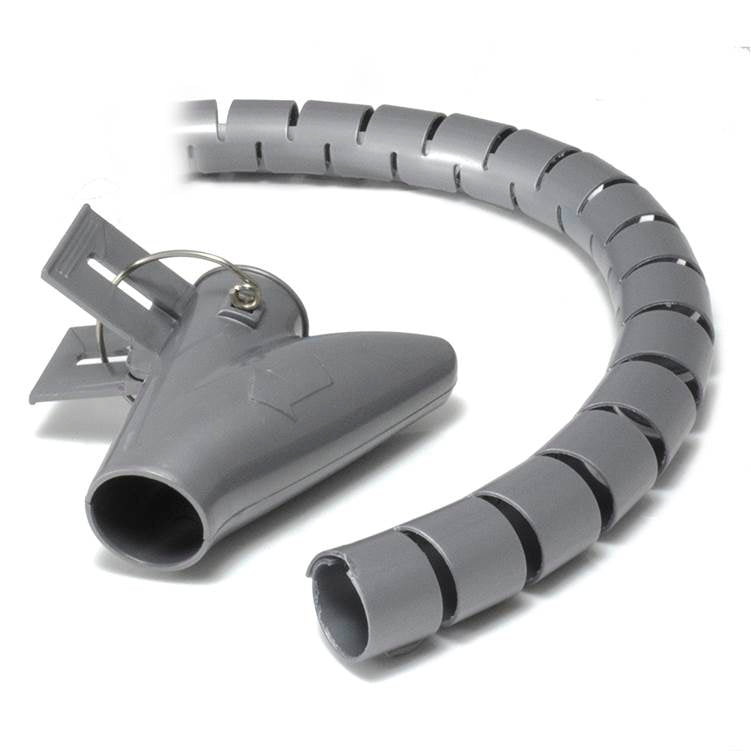 Ty-It 10m Zip Cable Wrap with Clip Tool Organiser - 20mm/Grey(ZCW2010GRY) - 1