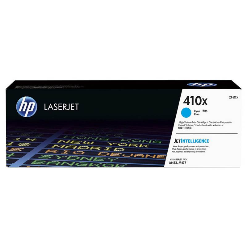 HP 410X High Yield Cyan Original LaserJet Toner Cartridge (CF411X)(CF411X) - 1