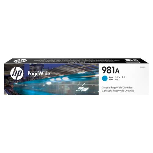HP 981A Cyan Original PageWide Cartridge (J3M68A)(J3M68A) - 1