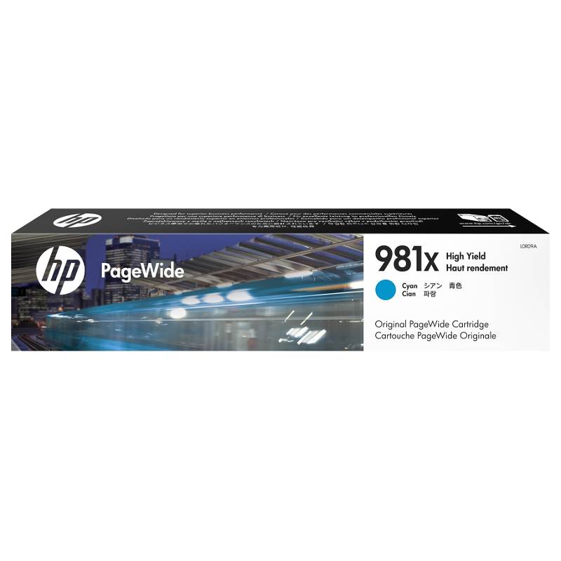 HP 981X High Yield Cyan Original PageWide Cartridge (L0R09A)(L0R09A) - 1