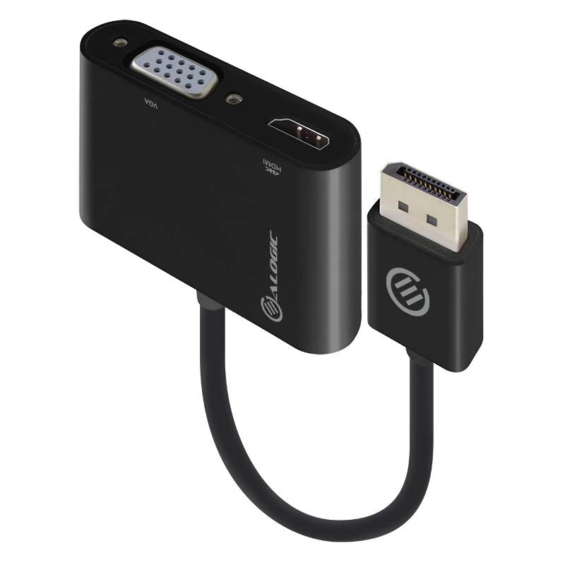 Alogic Premium Series 2-in-1 DisplayPort to HDMI+VGA Adapter - (M/FF)(DP-VGHD4K-ADP) - 1