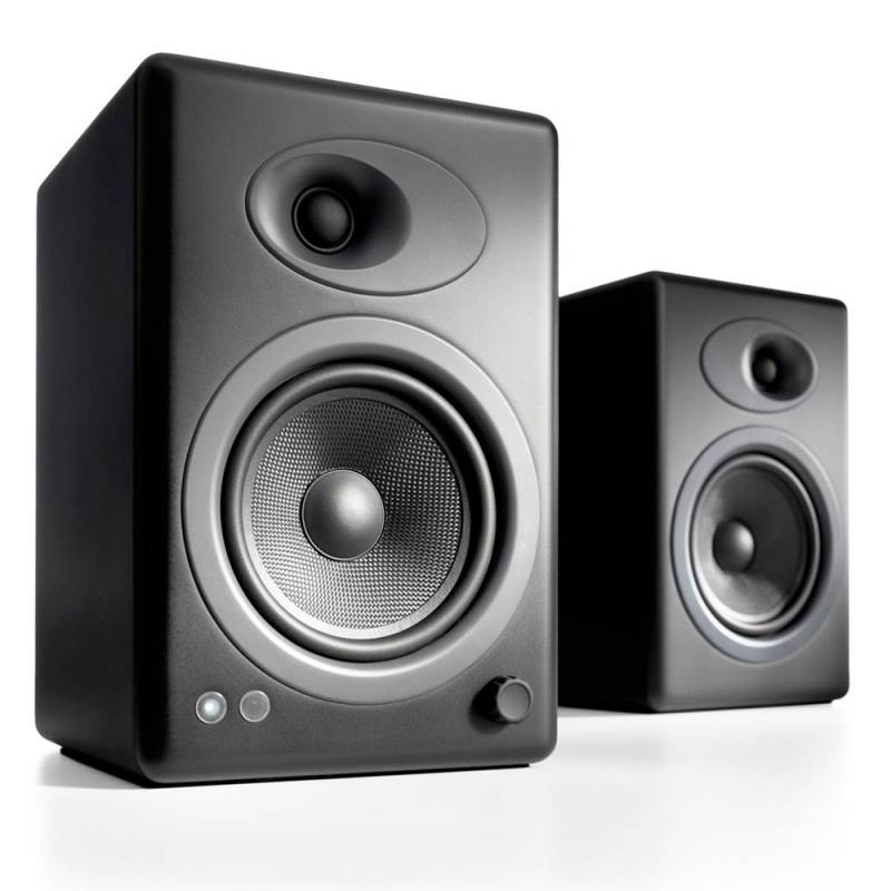 Audioengine A5+ Powered Bookshelf Speakers - Satin Black(A5+B (230V)) - 1
