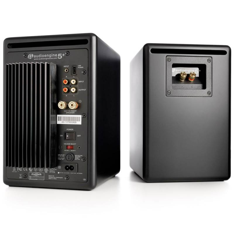 Audioengine A5+ Powered Bookshelf Speakers - Satin Black(A5+B (230V)) - 3