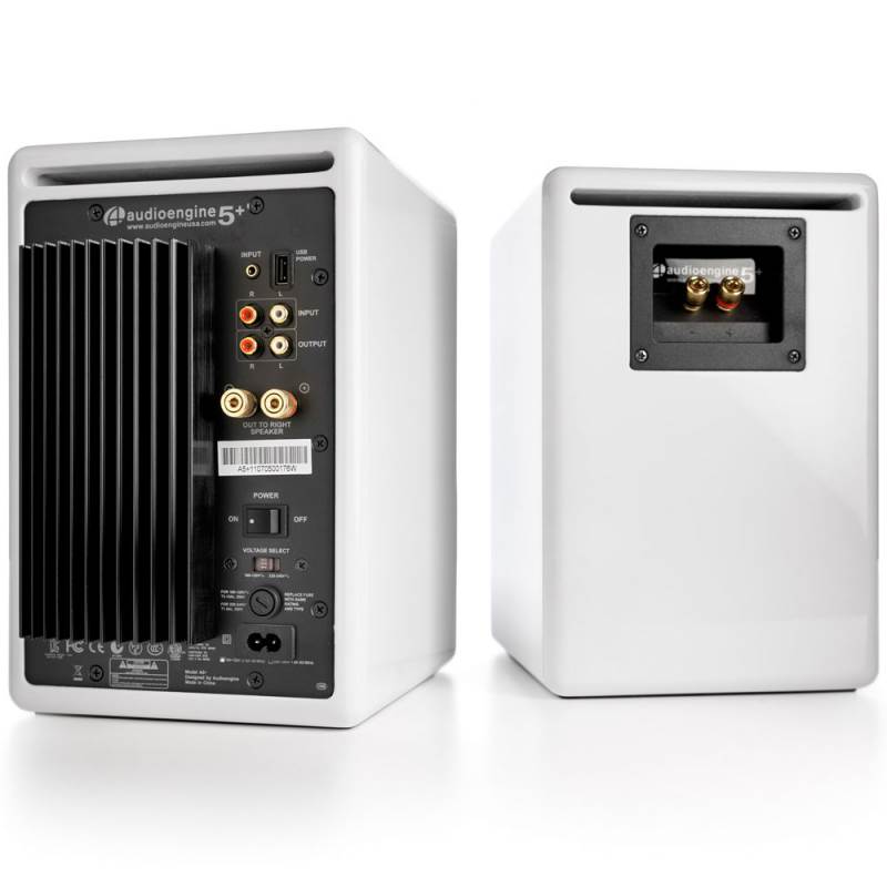 Audioengine A5+ Powered Bookshelf Speakers - Hi-Gloss White(A5+W (230V)) - 3
