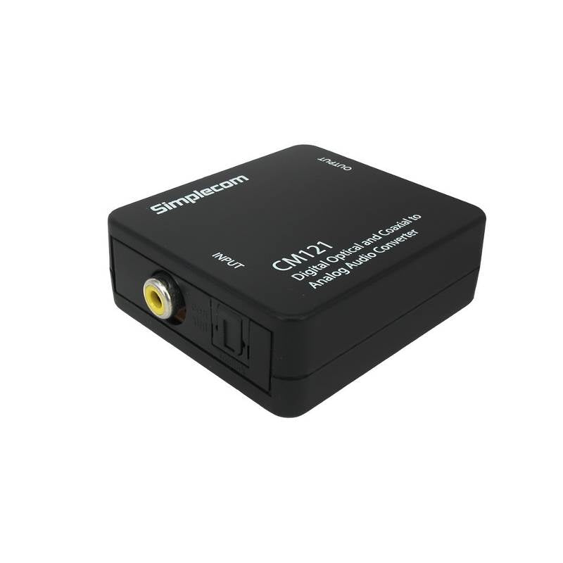 Simplecom CM121 Digital Optical Toslink/Coaxial to Analog RCA Audio Converter(CM121) - 1
