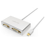 Ugreen 10438 3-in-1 Mini DisplayPort to HDMI/VGA/DVI Converter - White(10438) - 3
