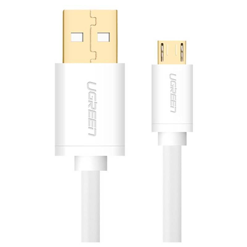 Ugreen 10850 2M Gold Plated Micro USB to USB M/M Cable - White(10850) - 1