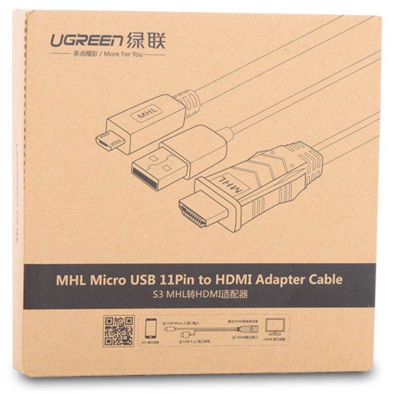 Ugreen 20139 2M MHL Micro USB 11 Pin to HDMI Adapter Cable(20139) - 5