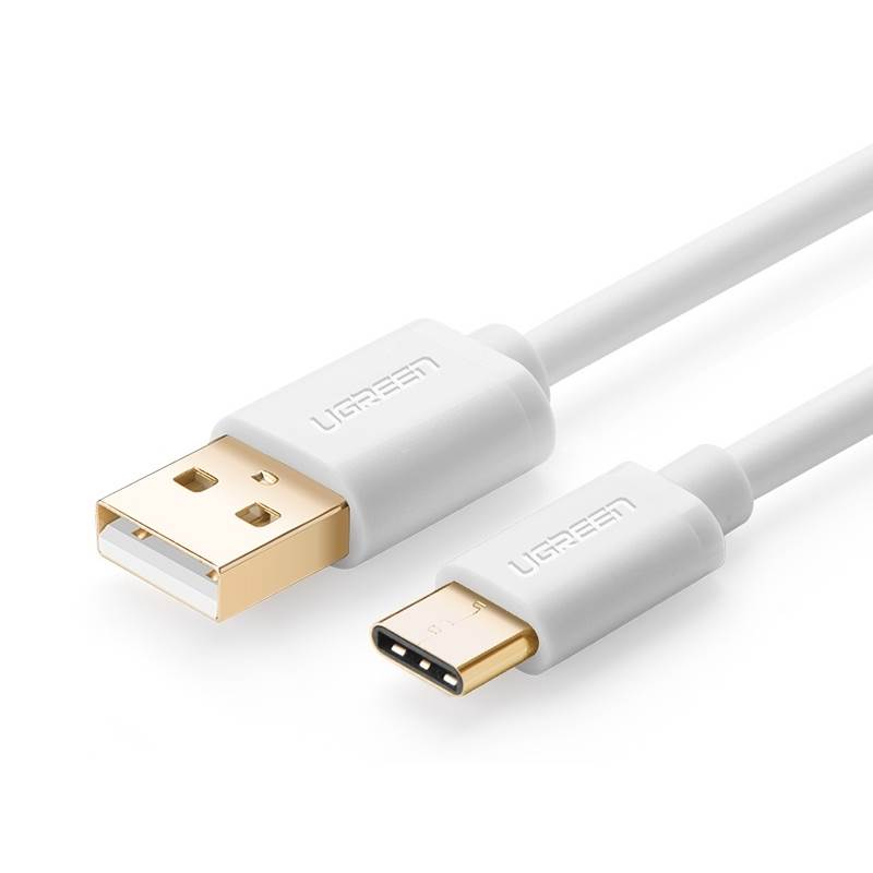 Ugreen 30165 1M USB 2.0 to USB 3.1 Type-C Charge & Sync Cable - White(30165) - 1