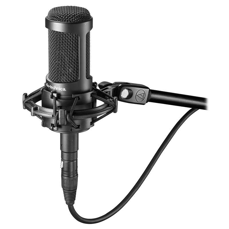 Audio-Technica AT2035 Cardioid Condenser Microphone with AT8458 Shock Mount(AT2035) - 1