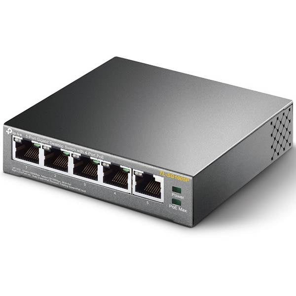 TP-Link TL-SG1005P 5-Port Gigabit Desktop Switch with 4-Port PoE Ports(TL-SG1005P) - 3