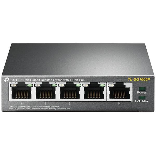 TP-Link TL-SG1005P 5-Port Gigabit Desktop Switch with 4-Port PoE Ports(TL-SG1005P) - 1