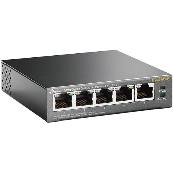 TP-Link TL-SG1005P 5-Port Gigabit Desktop Switch with 4-Port PoE Ports(TL-SG1005P) - 4