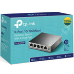 TP-Link TL-SF1005P 5-Port 10/100Mbps Desktop Switch with 4-Port PoE(TL-SF1005P) - 3