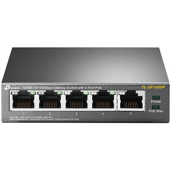 TP-Link TL-SF1005P 5-Port 10/100Mbps Desktop Switch with 4-Port PoE(TL-SF1005P) - 4