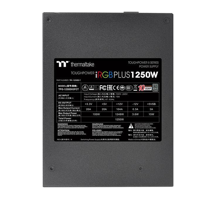 Thermaltake Toughpower iRGB PLUS 1250W Titanium Modular Power Supply(PS-TPI-1250DPCTAU-T) - 9