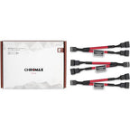 Noctua Chromax.Red 11cm 4Pin PWM Fan Power Splitter Cables - 3 Pack(NA-SYC1-RED) - 1