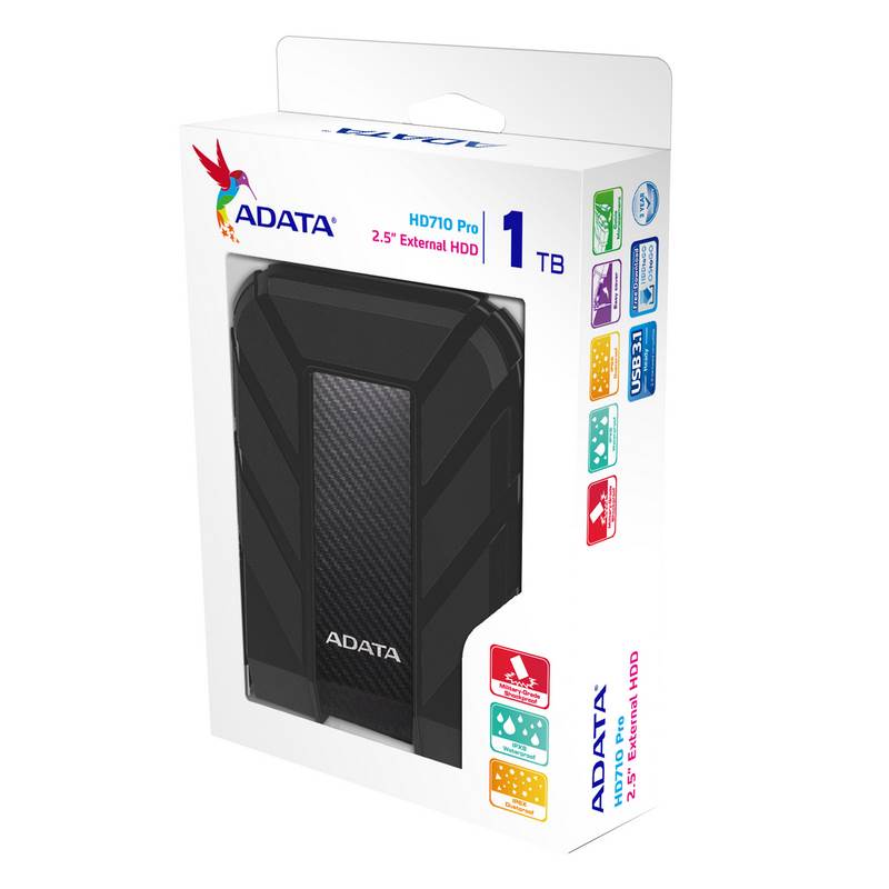 ADATA Rugged Pro HD710 1TB USB 3.0 Portable External Hard Drive - Black(AHD710P-1TU31-CBK) - 5