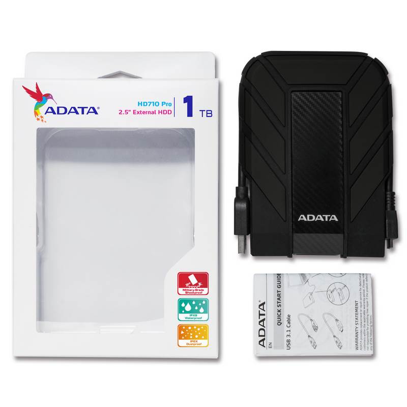 ADATA Rugged Pro HD710 1TB USB 3.0 Portable External Hard Drive - Black(AHD710P-1TU31-CBK) - 6