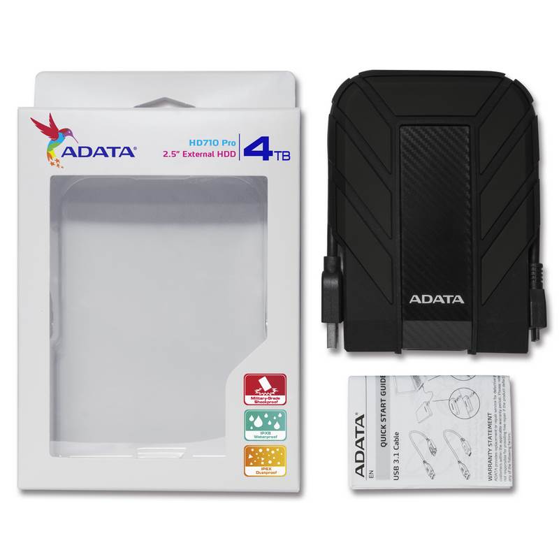 ADATA Rugged Pro HD710 4TB USB 3.0 Portable External Hard Drive - Black(AHD710P-4TU31-CBK) - 5