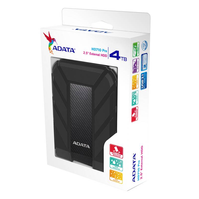 ADATA Rugged Pro HD710 4TB USB 3.0 Portable External Hard Drive - Black(AHD710P-4TU31-CBK) - 6