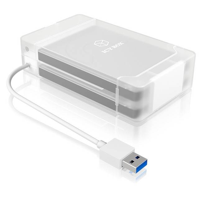 ICY BOX IB-AC7032-U3 Single Adapter and enclosure for 2x 2.5" SATA HDDs/SSDs(IB-AC7032-U3) - 2