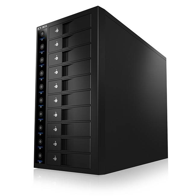 ICY BOX IB-3810U3 10-Bay 3.5" External Hard Drive Enclosure(IB-3810U3) - 1