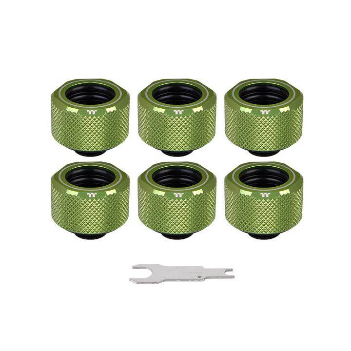 Thermaltake Pacific C-PRO G1/4 PETG Tube 16mm OD Compression - Green (6-Pack)(CL-W212-CU00GR-B) - 1